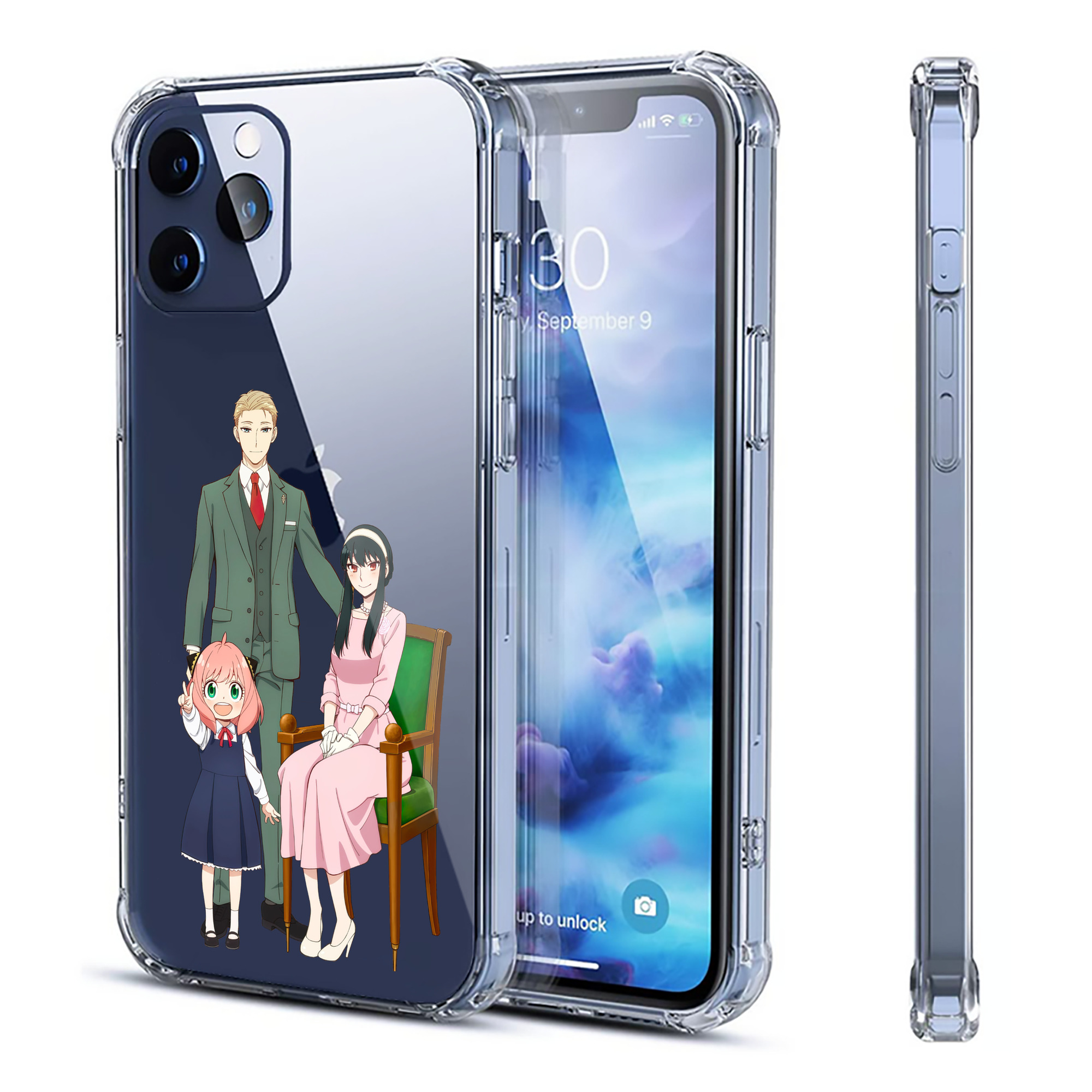 （画像用） SPY×FAMILY间谍家家酒 【iPhone 12シリーズ対応】透明スマホケース（クリアソフトケース）